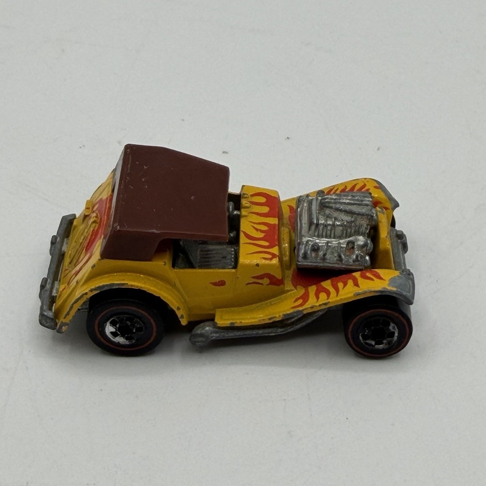 Vintage Hot Wheels 1973 Redline Sir Rodney Roadster Yellow Diecast Toy Car